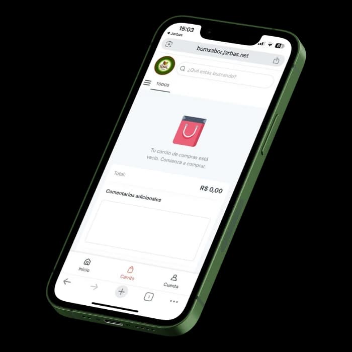 Pedidos en línea directamente en el menú digital