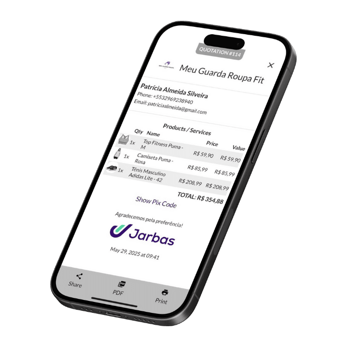 Quotation system: organize and sell efficiently