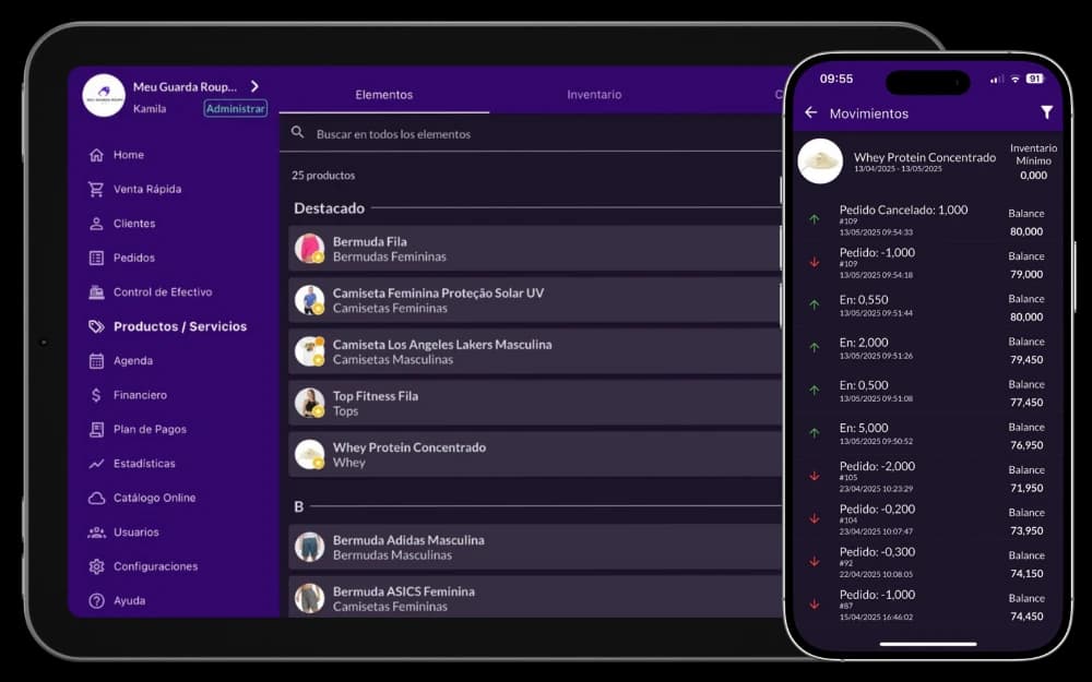 Organización de productos por categoría