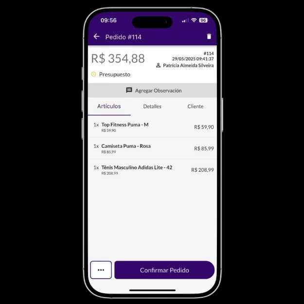 Registre presupuestos en pocos clics