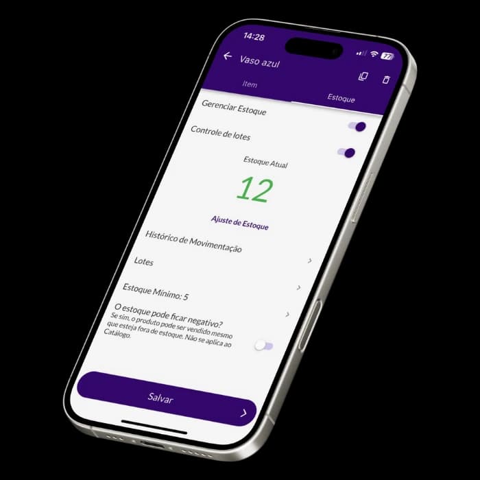 Controle de estoque de produtos