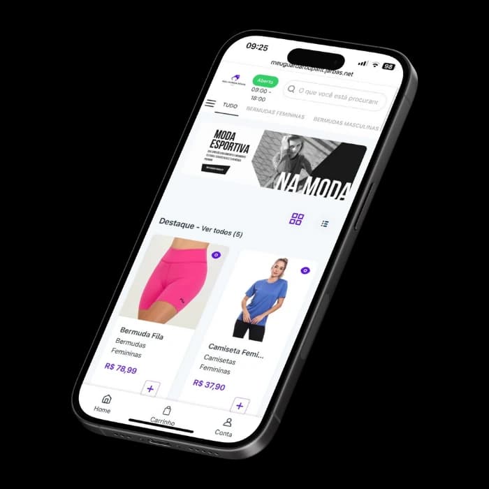 Catálogo online do Jarbas exibindo produtos para venda via link no WhatsApp